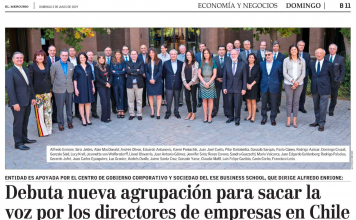 Debuta nueva agrupación para sacar la voz por los directores de Empresas en Chile