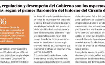 Entorno macroeconómico, regulación y desempeño del Gobierno son los aspectos potencialmente más negativos para la empresa