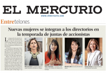 Nuevas mujeres se integran a directorios tras JOA (El Mercurio)