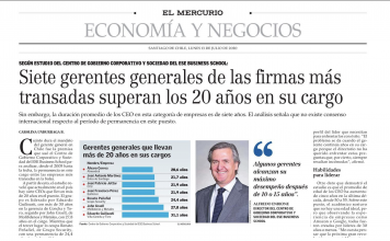 ¿Cuánto dura el mandato del gerente general en Chile?