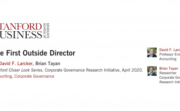 The First Outside Director