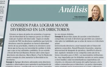 Consejos para lograr mayor diversidad en los directorios – Tina Rosenfeld