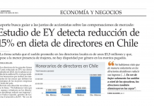 Estudio de EY detecta reducción de 15% en dieta de directores en Chile